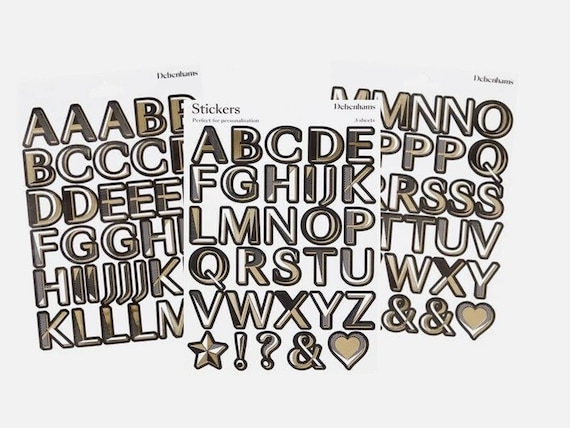 Large Alphabet Stickers Elegant Letters and Symbols, Ideal for  Scrapbooking, Decoration, General Crafts and More 