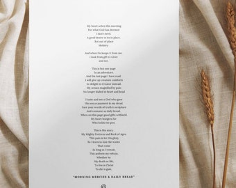 Morning Mercies & Daily Bread - Poetry Print