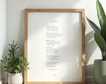 A Bargain - Poetry Print