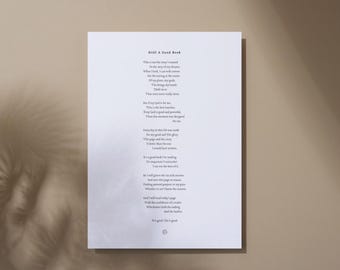 Still A Good Book - Poetry Print