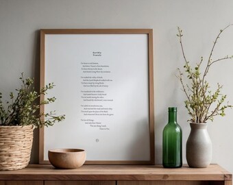 Earthy Travels - Poetry Print