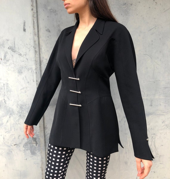 Thierry Mugler 90s Vintage Black Blazer Jacket
