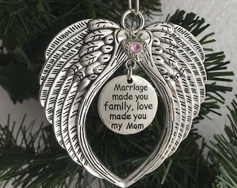 Mother In Law Gift, Marriage Made You Family Love Made You My Mom Ornament, New Mother-in-Law Gift