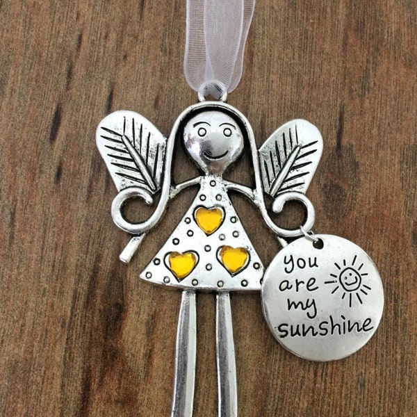 You are My Sunshine Christmas Ornament, You Are My Sunshine Angel Ornament,You Are My Sunshine Angel Christmas Ornament. Angel Ornament