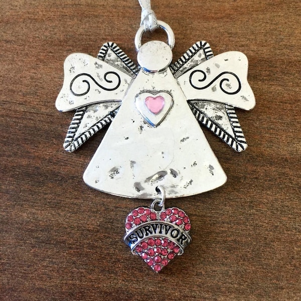 Survivor Ornament, Breast Cancer Angel Ornament, Breast Cancer Survivor Christmas Ornament, Angel Ornament, Angel Christmas Ornament