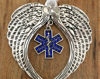 EMS Ornament, EMT Christmas Ornament, Secret Santa Gift, EMS Christmas Gift, Christmas Ornament for a Paramedic,