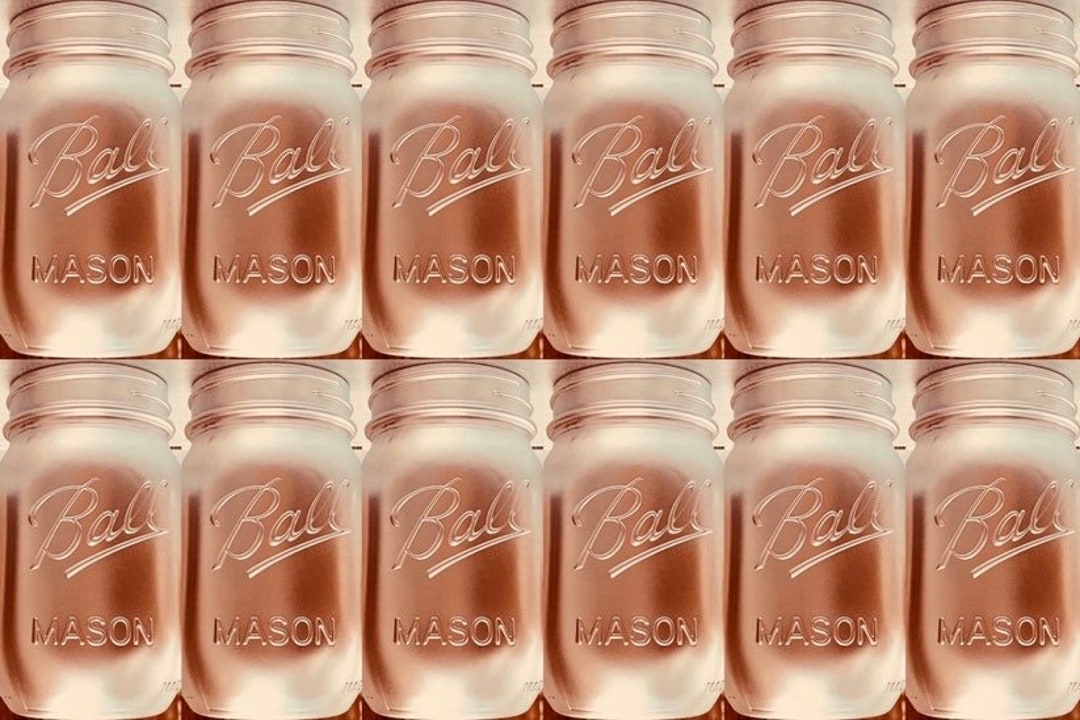 12 Pint Rose Gold Mason Jar Rustic Wedding Centerpieces for Etsy