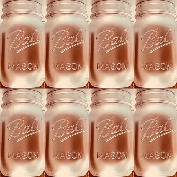 12 rose gold mason jars - mason jar decor - wedding vases - mason jar wedding table centerpieces - mason jar centerpiece - event décor