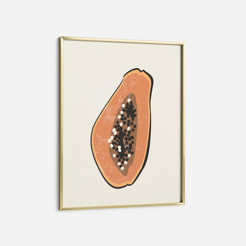 Papaya Wall Art INSTANT DOWNLOAD Papaya Print Kitchen Etsy
