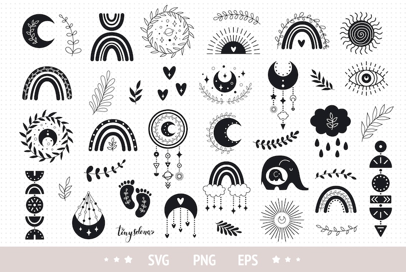 Download Boho svg Boho rainbow svg Rainbow clipart Boho clipart ...