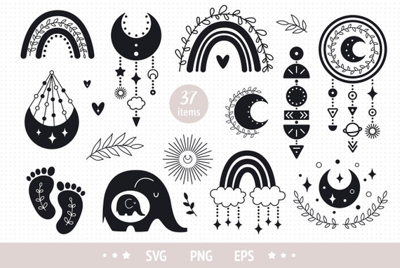 Download Boho Svg Rainbow Clipart