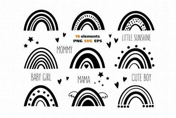 Download Rainbow Clipart Rainbow Svg Rainbow Clip Art Rainbow Baby Etsy