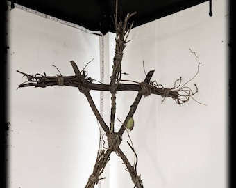 Blair Witch inspired hanging stick man mobile. Horror. Witch. Halloween