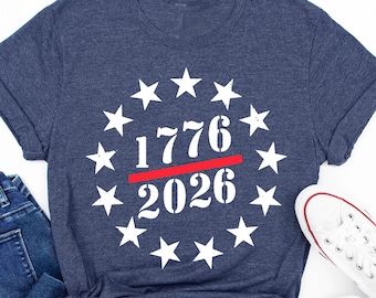 USA 250th Independence Shirt, America 1776-2026 Tee, Patriotic Fourth of July T-Shirt, American Freedom Gift