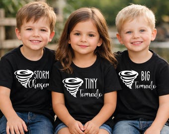 Weather Spotter Tornado Shirt, Tornado Family Shirts, Storm Chaser, Tiny Big Tornado, Storm Watcher, Funny Baby Shirts Matching Tee