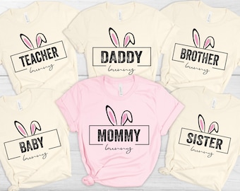Custom Easter Day Bunny Shirt, Family Matching Rabbit Tee, Spring Gift