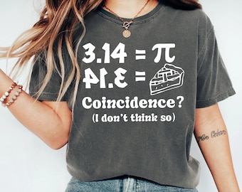 Pi Day Comfort Colors Shirt, Cute Math Teacher Tee, 3.14 Lover