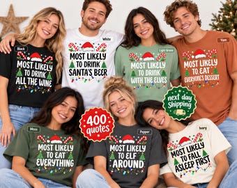 Comfort Colors® Family Christmas Most Likely Shirts,Matching Group Tees, X-mas Gift Tees, Office Party Outfit