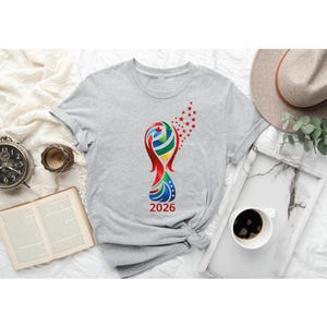 World 2026 Shirt, Soccer Cup Fun Tee, USA Canada Mexico Football Cup Tshirt image 2