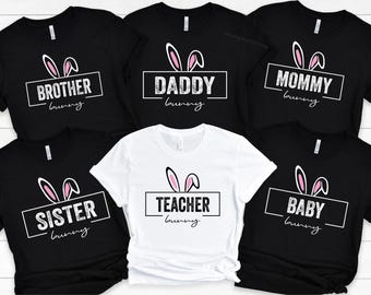 Custom Easter Bunny Shirt, Family Matching Rabbit Tee