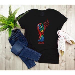 World 2026 Shirt, Soccer Cup Fun Tee, USA Canada Mexico Football Cup Tshirt image 3