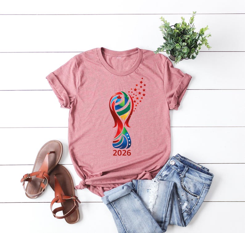World 2026 Shirt, Soccer Cup Fun Tee, USA Canada Mexico Football Cup Tshirt image 5