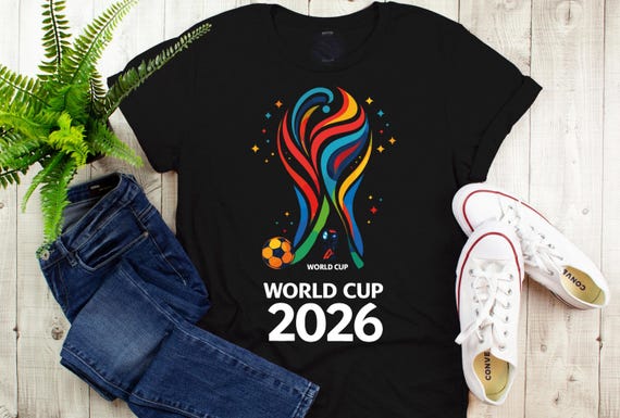 Soccer Fan Shirt: World Cup 2026 USA Canada Mexico - Lightweight Cotton