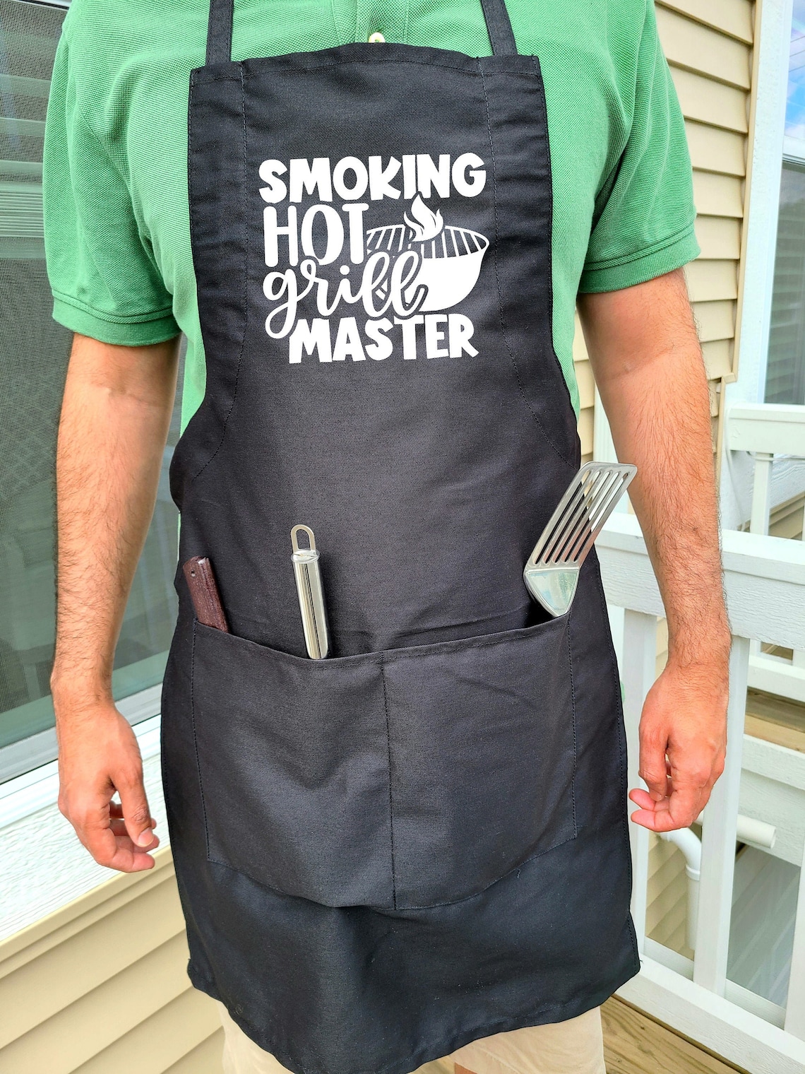 Smoking hot grill master Grilling Apron Men’s apron with | Etsy