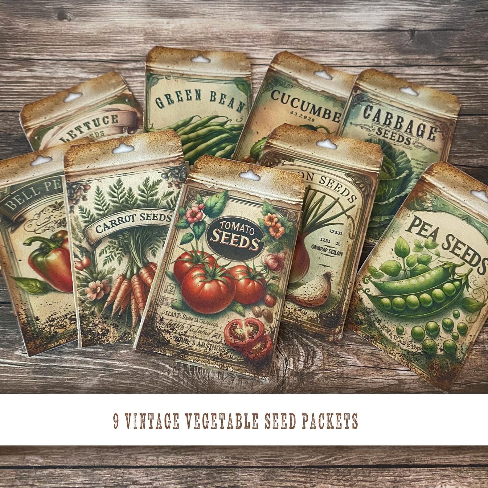 Digital Vintage Seed Packet Printables – Herbs, Flowers & Vegetables ...