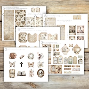 Faith-inspired hidden paperclips printable set featuring Christian designs, scripture verses, and vintage-style patterns. Each design folds to hide a paperclip, perfect for Bible journaling, prayer journals, planners, and junk journals. Includes unique printable clips in high-resolution jpg format. Ideal for adding spiritual inspiration to creative projects. Print, cut, and assemble for functional and decorative faith-themed embellishments.