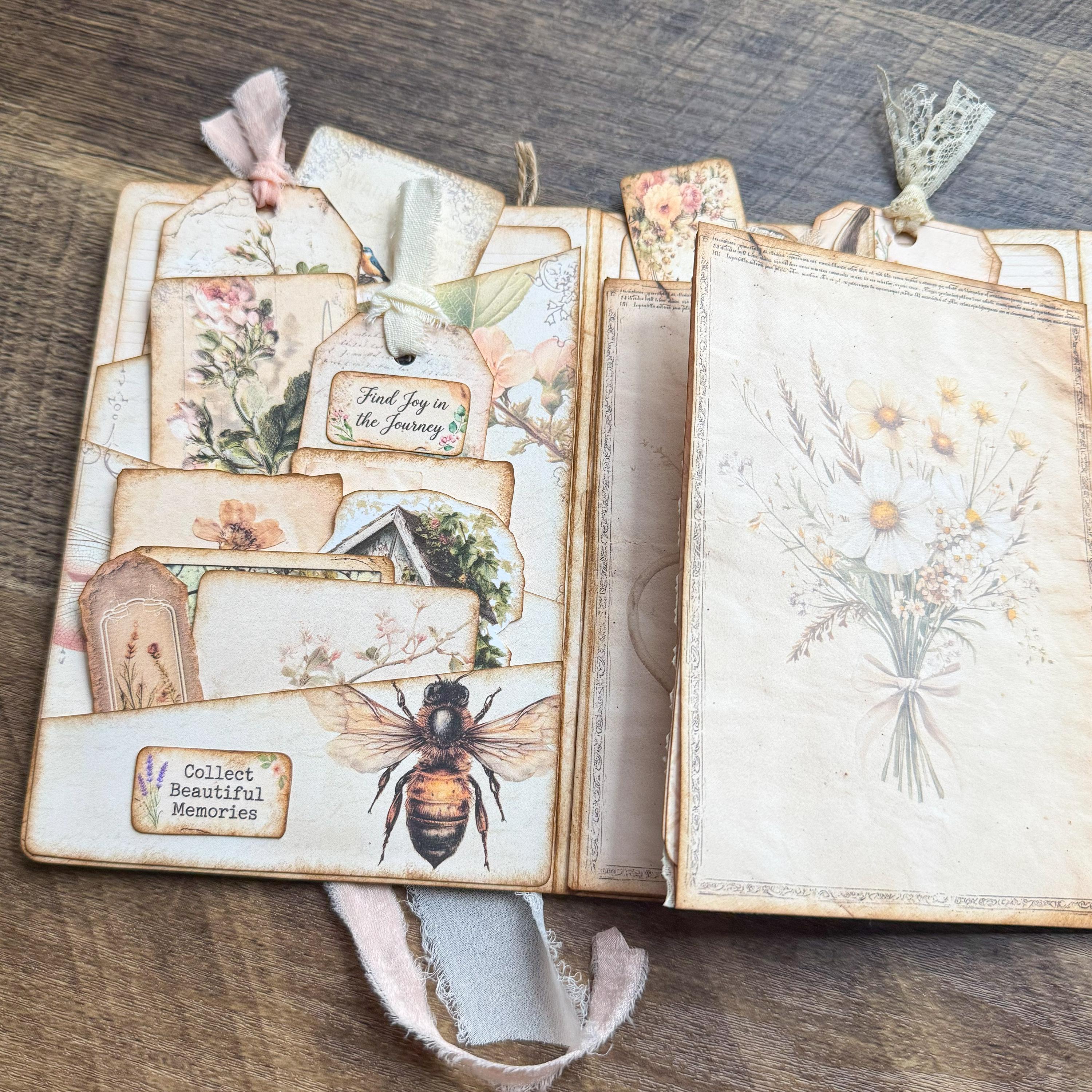 Spring Botanical Junk Journal Large Folio Kit Printable Vintage Garden ...