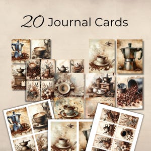 Vintage Coffee Junk Journal Cards, Coffee Ephemera, Printable Paper ...