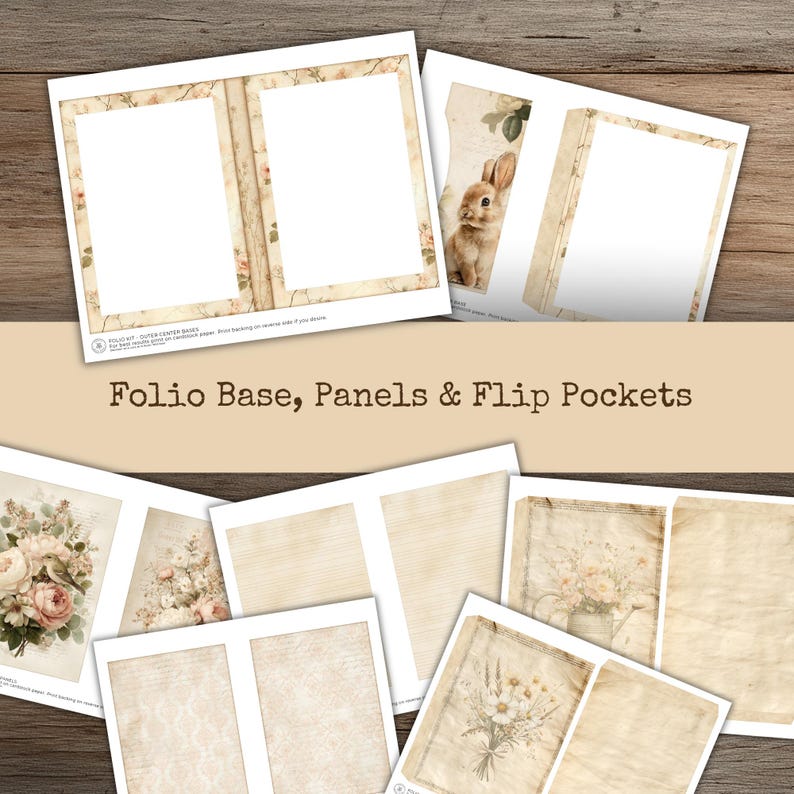 Spring Botanical Junk Journal Large Folio Kit Printable Vintage Garden ...