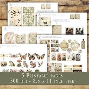 Digital printable woodland-themed hidden paperclips featuring forest animals, mushrooms, leaves, acorns, and rustic textures. Perfect for junk journaling, scrapbooking, planners, and DIY crafts. High-resolution designs for easy print-and-cut assembly. Ideal for nature lovers and woodland-themed projects. Adds a charming, functional embellishment to handmade journals and creative paper crafts. Instant download, print as many as needed.
