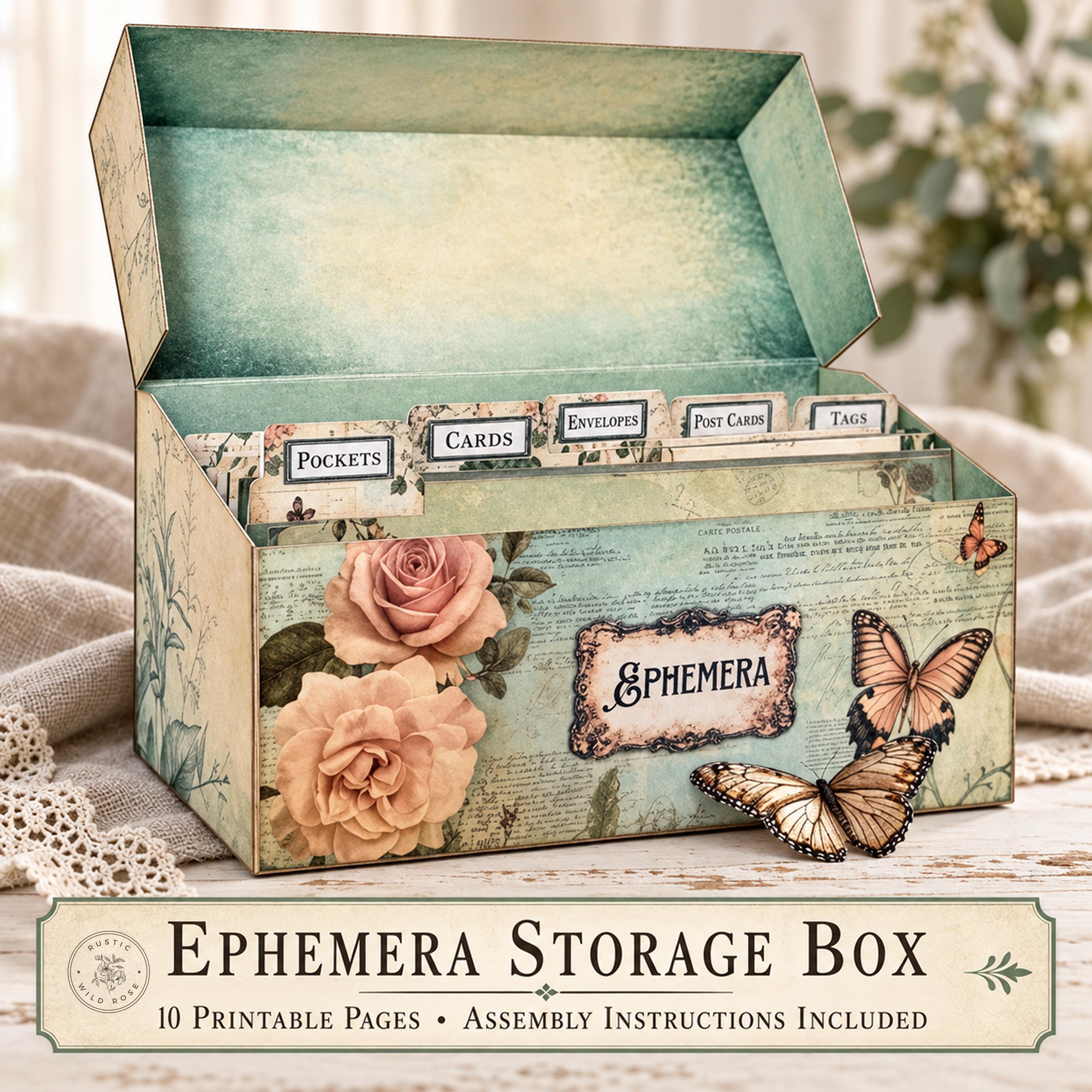 Ephemera Boxes - Etsy