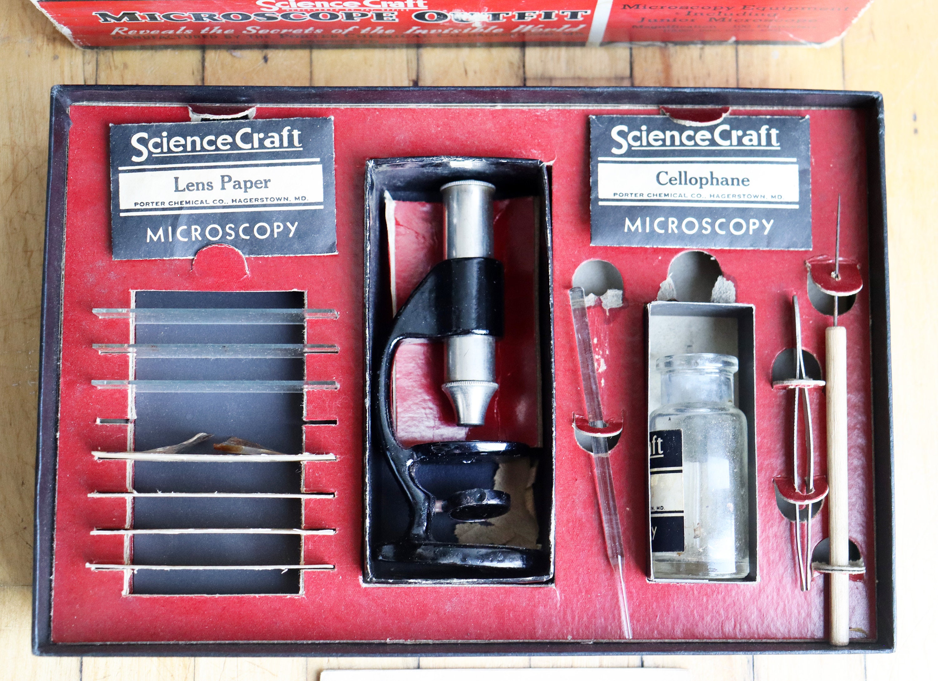 Vintage Microscope Outfit/kit Childrens Microscope Kit Vintage Science