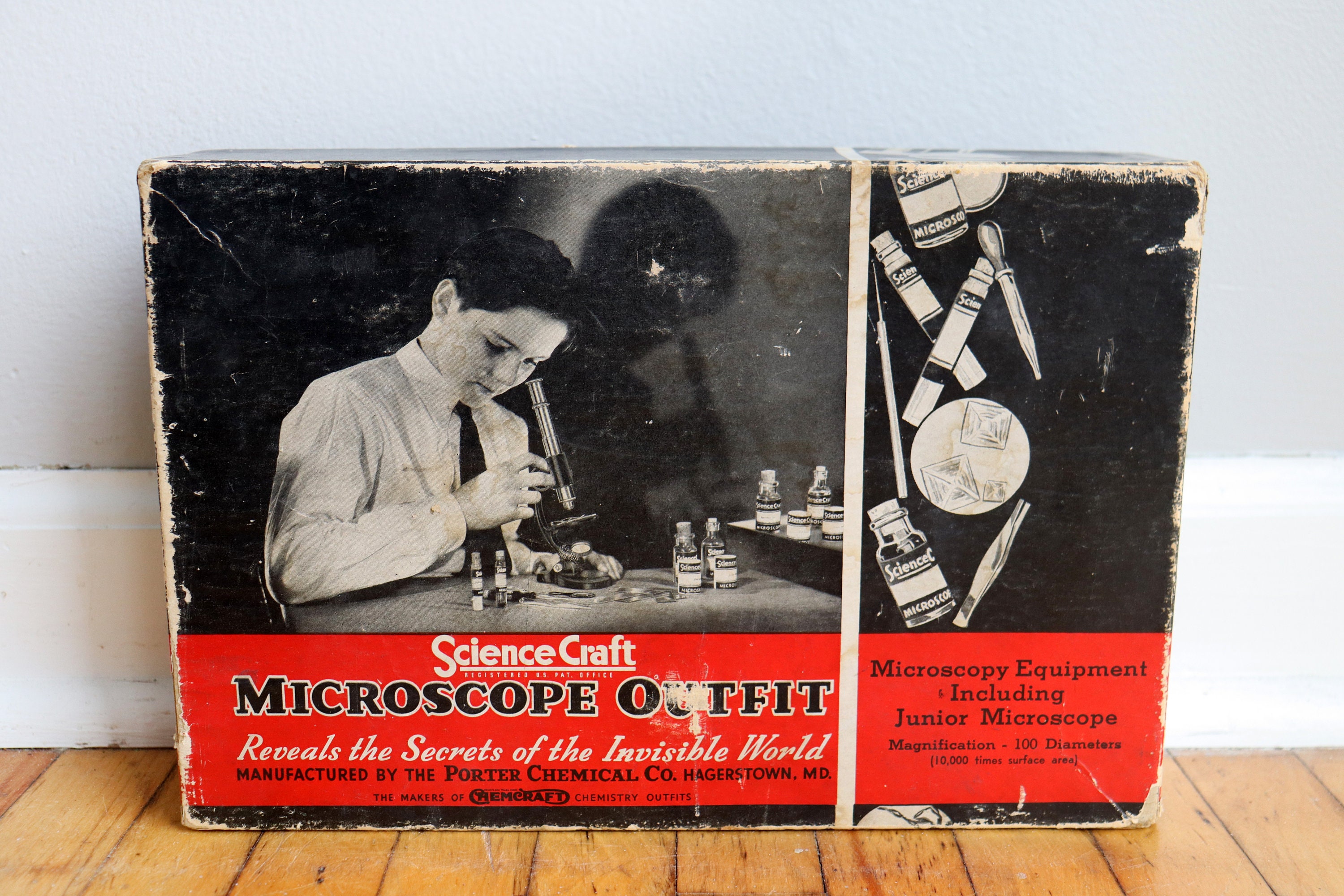 Vintage Microscope Outfit/kit Childrens Microscope Kit Vintage Science