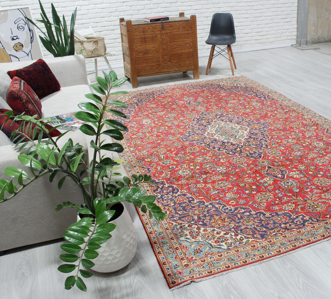 7x11 Hand Woven Rug Wool Bedroom Rug 7' X 11'4 Etsy