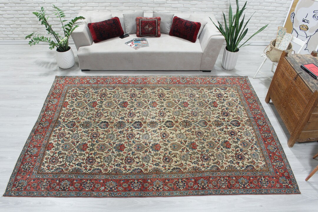 7x10 Oriental Hand Woven Rug Persian 70's Rug Etsy