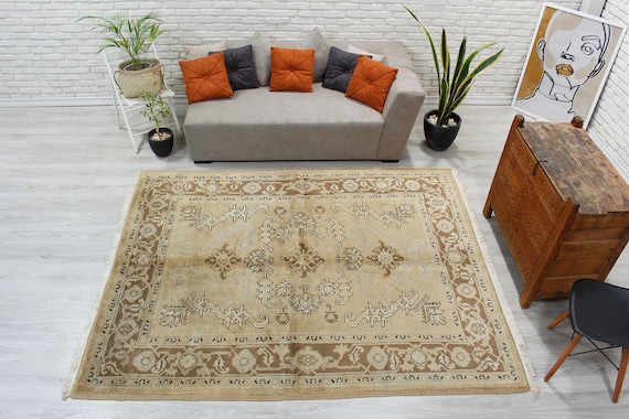 7x8 Geometric Area Rug Large Persian Rug 6 9 X 8 2 Vintage
