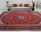 9x12 Red Floral Vintage Living Room Rug, 9 39 1 quot x 12 39 6 quot Classic Red Carpet 00020918
