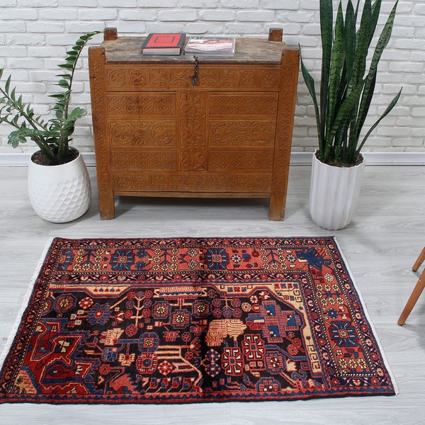 Red Persian Rug Etsy