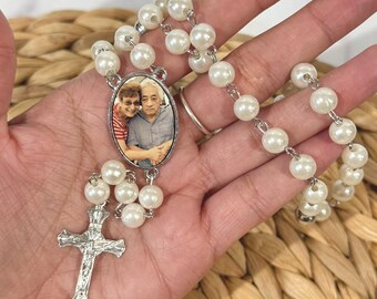Personalized Rosary | Memorial Rosary | Photo Rosary | Memorial Gift | Funeral Gift | Religious Gift