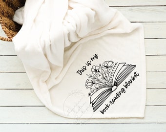 Book Reading Blanket | Book Blanket | Book Reading Plush Blanket | Floral Book Blanket