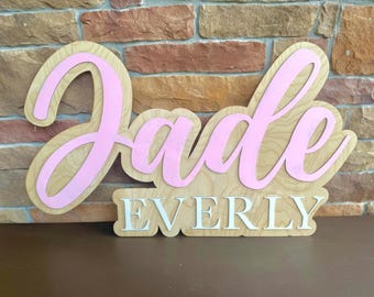 Personalized Nursery Sign | Name Wall Hanging | Name Room Decor | Customized Kids Name Sign
