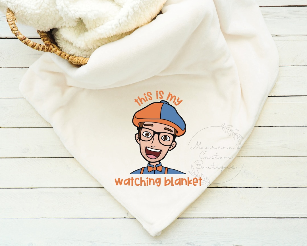 Blippi Watching Blanket Blippi Fleece Blanket Blippi Etsy