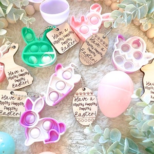Easter Pop It Tag | Easter Classroom Gifts | Easter Basket Filler | Easter Basket Stuffer | Pop It Tag | Wooden Tag Pop It | Easter Pop It