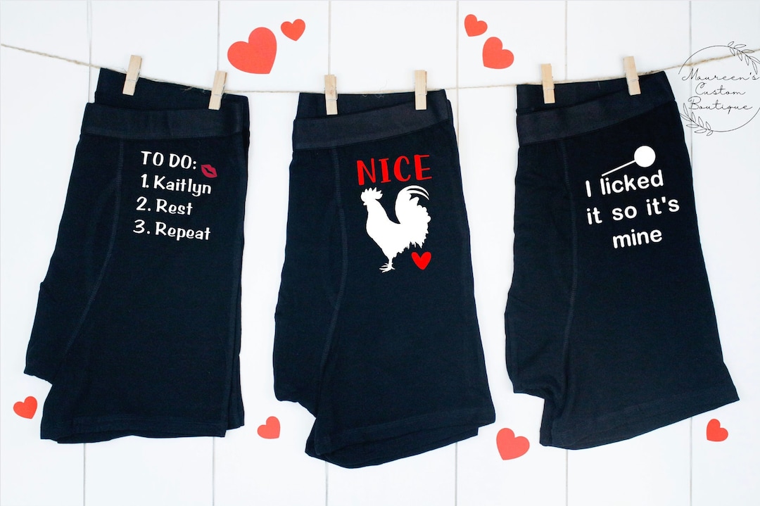 I Love My Wife Underwear Take My Sausage Hostage, Custom Men Boxer