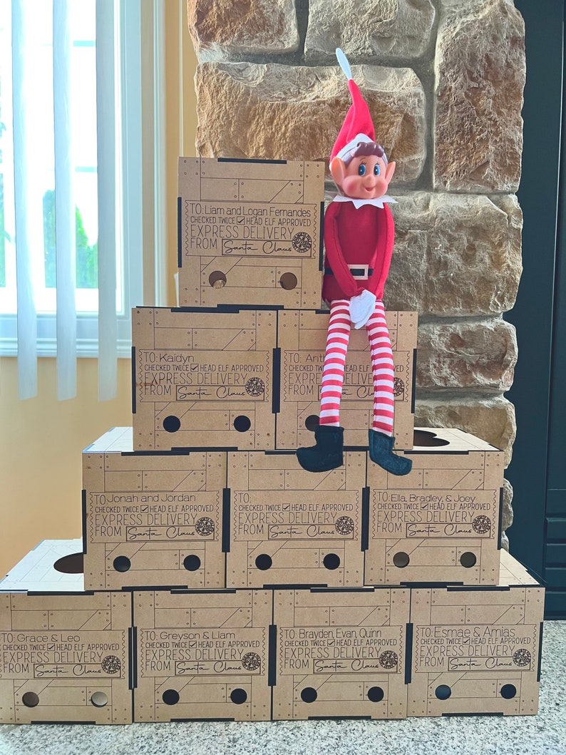 Elf Arrival Crate Elf Shipping Box Elf Box Elf - Etsy