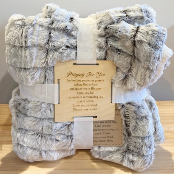 Prayer Blanket | Prayer Gift | Thinking Of You Gift | Memorial Gift | Funeral Gift | Wake Gift | Positivity Gift